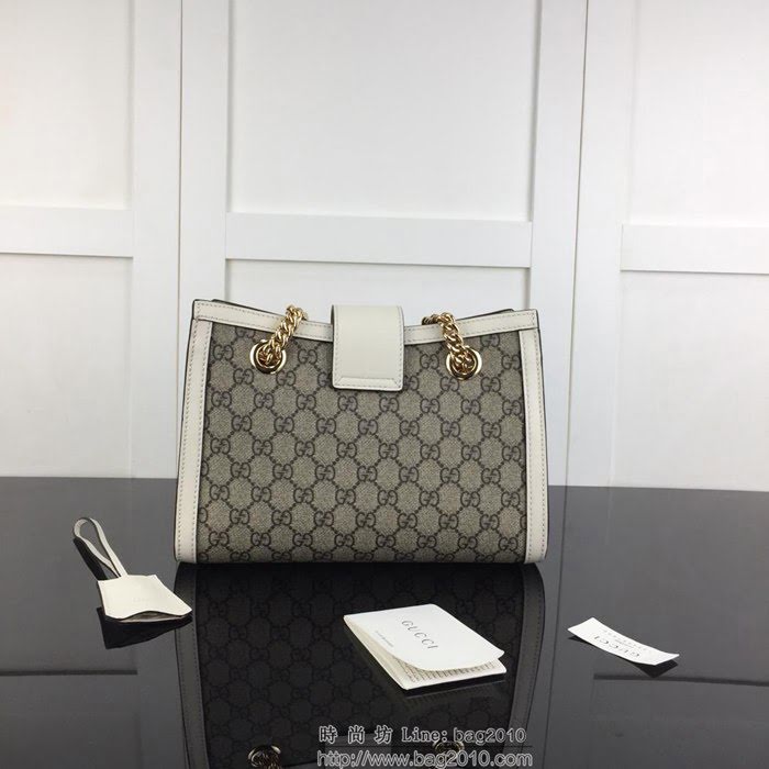 GUCCI古馳 新款 專櫃品質 原單 498156 杏/白色 雙鏈條肩背包HY1394